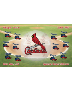 Cardinals Baseball 13oz Vinyl Team Banner E-Z Order