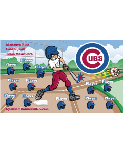Cubs Baseball 13oz Vinyl Team Banner E-Z Order