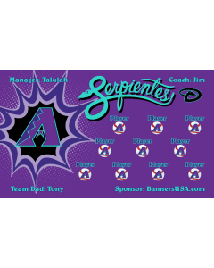 Dbacks City Connect Baseball 13oz Vinyl Team Banner E-Z Order