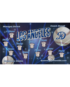 Dodgers City Connect Baseball 13oz Vinyl Team Banner E-Z Order