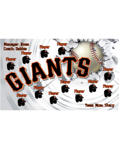 Giants Baseball 13oz Vinyl Team Banner E-Z Order