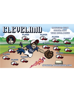 Guardians City Connect Baseball 13oz Vinyl Team Banner E-Z Order