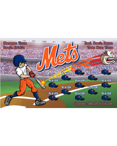 Mets Baseball 13oz Vinyl Team Banner E-Z Order