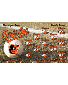 Orioles Baseball 13oz Vinyl Team Banner E-Z Order