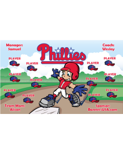 Phillies Baseball 13oz Vinyl Team Banner E-Z Order