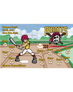 Pirates Baseball 13oz Vinyl Team Banner E-Z Order