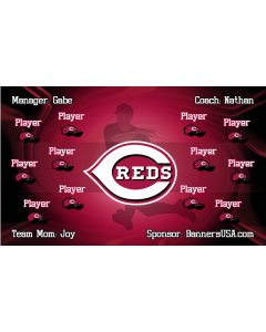 Reds Baseball 13oz Vinyl Team Banner E-Z Order