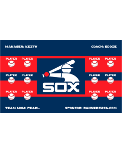 White Sox Baseball 13oz Vinyl Team Banner E-Z Order