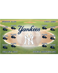 Yankees Baseball 13oz Vinyl Team Banner E-Z Order