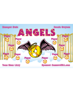 Angels Softball Vinyl Team Banner E-Z Order