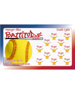 Battitude Softball Vinyl Team Banner E-Z Order
