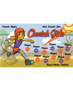 Cheetah Girls Softball 13oz Vinyl Team Banner E-Z Order
