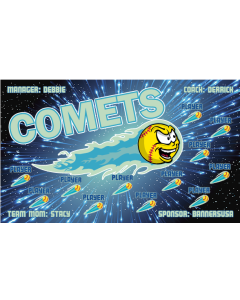 Comets Softball 13oz Vinyl Team Banner E-Z Order