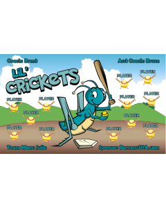 Lil' Crickets Softball 13oz Vinyl Team Banner E-Z Order