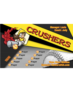 Crushers Softball 13oz Vinyl Team Banner E-Z Order