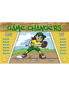 Game Changers Softball 13oz Vinyl Team Banner E-Z Order