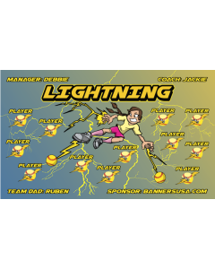 Lightning Softball 13oz Vinyl Team Banner E-Z Order