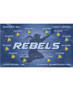 Rebels Softball 13oz Vinyl Team Banner E-Z Order
