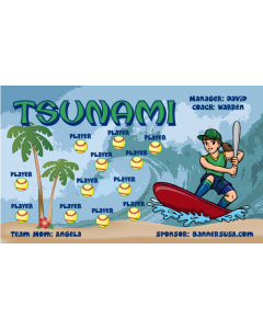 Tsunami Softball 13oz Vinyl Team Banner E-Z Order