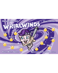 Whirlwinds Softball 13oz Vinyl Team Banner E-Z Order