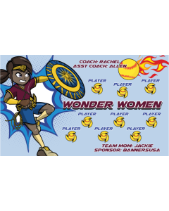 Wonder Women Softball 13oz Vinyl Team Banner E-Z Order