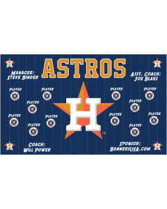 Astros Major League Vinyl Team Banner E-Z Order