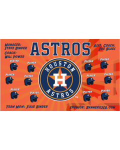 Astros Major League Vinyl Team Banner E-Z Order