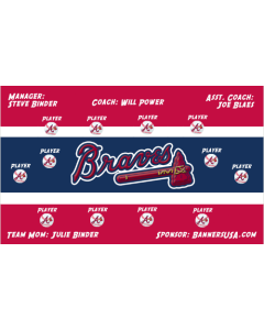 Braves Major League Vinyl Team Banner E-Z Order