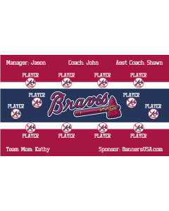 Braves Major League 13oz Vinyl Team Banner E-Z Order