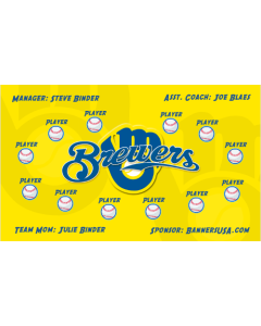 Brewers Major League Vinyl Team Banner E-Z Order