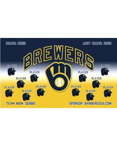 Brewers Major League 13oz Vinyl Team Banner E-Z Order