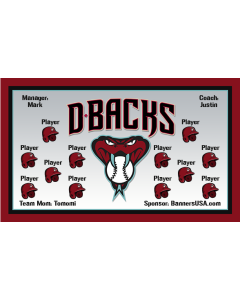 Diamond Backs Major League 13oz Vinyl Team Banner E-Z Order