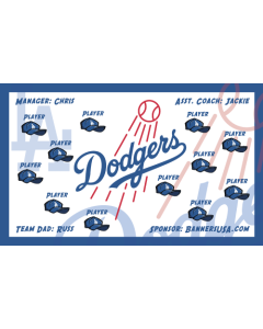 Dodgers Major League 13oz Vinyl Team Banner E-Z Order