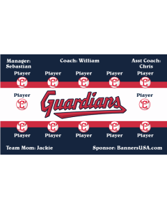 Guardians Major League 13oz Vinyl Team Banner E-Z Order