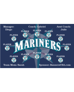 Mariners Major League 13oz Vinyl Team Banner E-Z Order