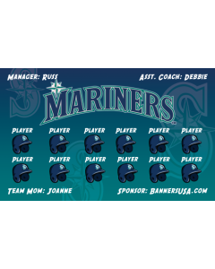 Mariners Major League 13oz Vinyl Team Banner E-Z Order