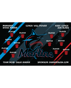 Marlins Major League 13oz Vinyl Team Banner E-Z Order
