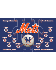 Mets Major League 13oz Vinyl Team Banner E-Z Order