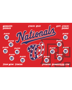Nationals Major League 13oz Vinyl Team Banner E-Z Order