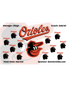 Orioles Major League 13oz Vinyl Team Banner E-Z Order