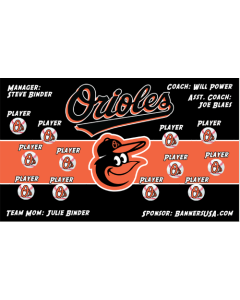 Orioles Major League 13oz Vinyl Team Banner E-Z Order