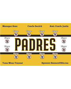Padres Major League 13oz Vinyl Team Banner E-Z Order