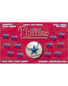 Phillies Major League 13oz Vinyl Team Banner E-Z Order