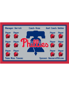 Phillies Major League 13oz Vinyl Team Banner E-Z Order