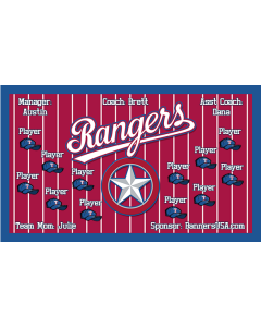 Rangers Major League 13oz Vinyl Team Banner E-Z Order