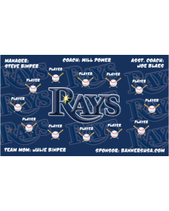 Rays Major League 13oz Vinyl Team Banner E-Z Order
