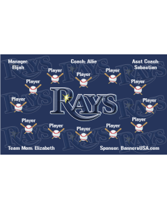 Rays Major League 13oz Vinyl Team Banner E-Z Order