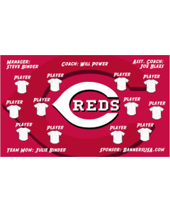 Reds Major League 13oz Vinyl Team Banner E-Z Order
