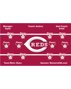 Reds Major League 13oz Vinyl Team Banner E-Z Order