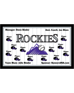 Rockies Major League 13oz Vinyl Team Banner E-Z Order